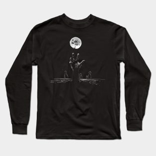 Spooky hand drawn halloween design Long Sleeve T-Shirt